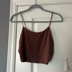 Brown Spaghetti Strap Top